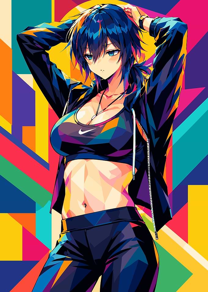 Pop Art Anime Fitness Girl