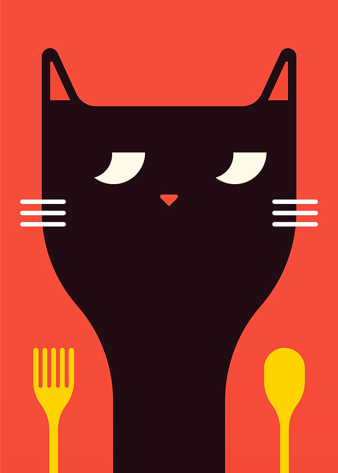 Dinner time cat