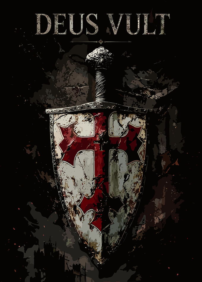 Deus Vult Crusader Shield Art