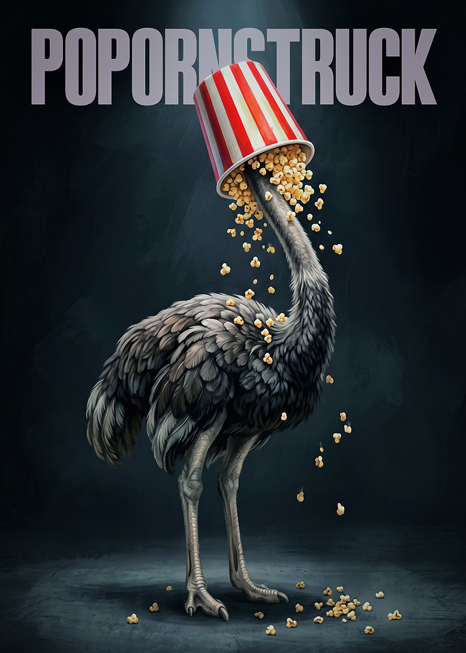 Popcornstruck Ostrich Movie Poster