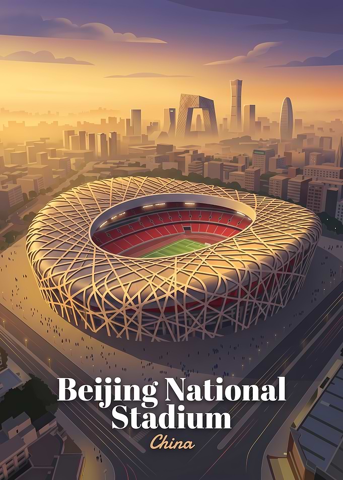 Beijing National Stadium Bird's Nest Poster