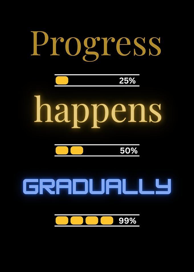 Progress Happens Gradually – Motivational Quote