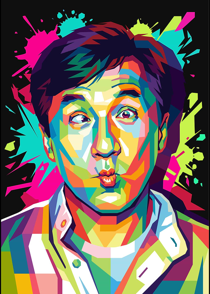 Jackie Chan Pop Art Portrait