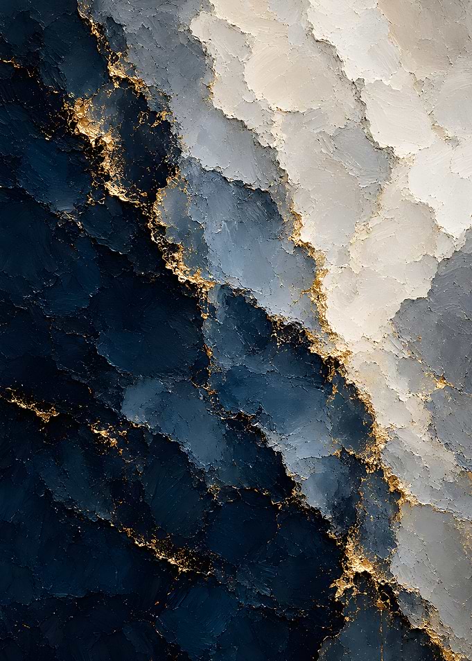 Abstract Navy and Gold Marble Texture