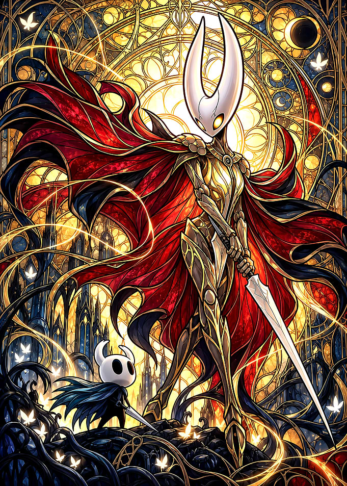 Hornet and The Knight Stained Glass