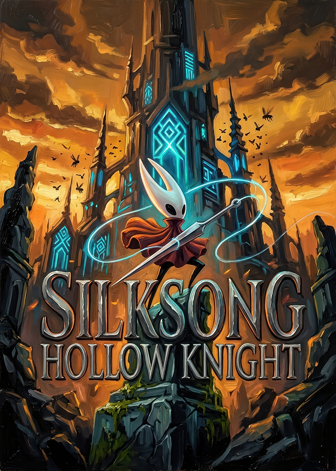 Hollow Knight Silksong Game Poster fanart