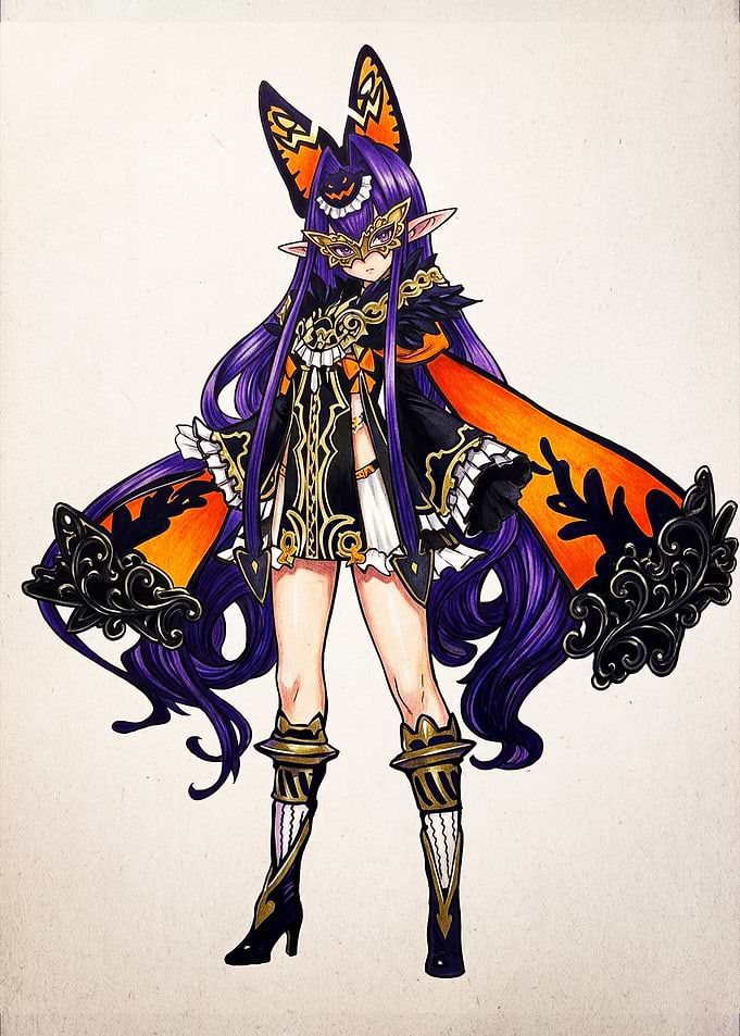 Halloween Themed Anime Elf Character