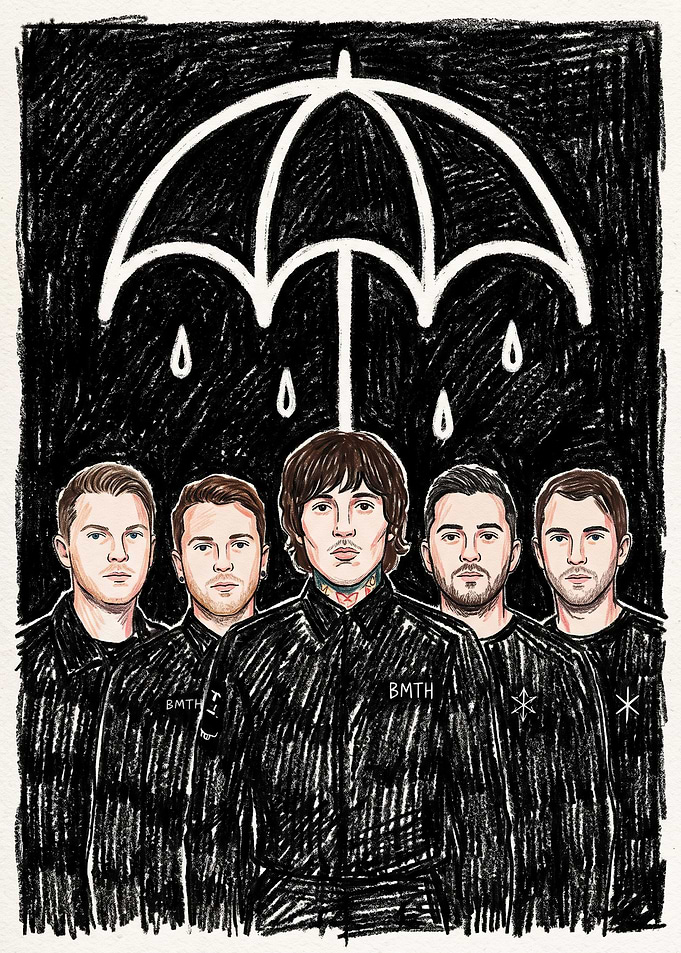 Bring Me The Horizon Band Illustration