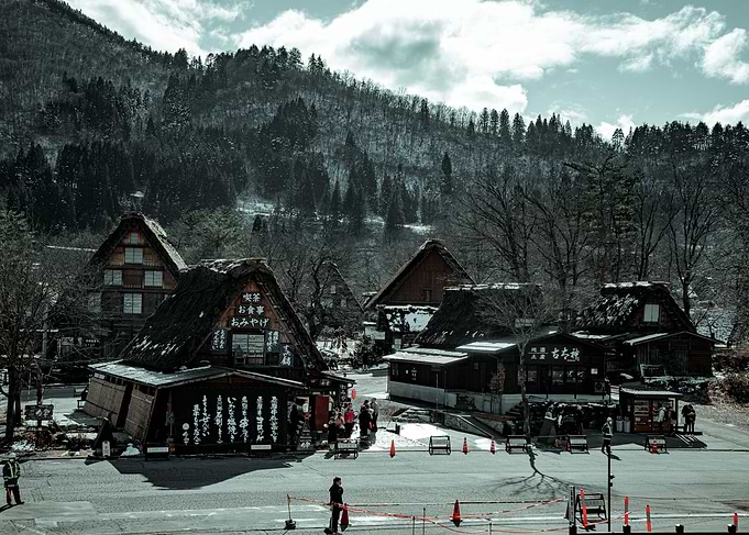 Traditional Shirakawa-go Village in Winter