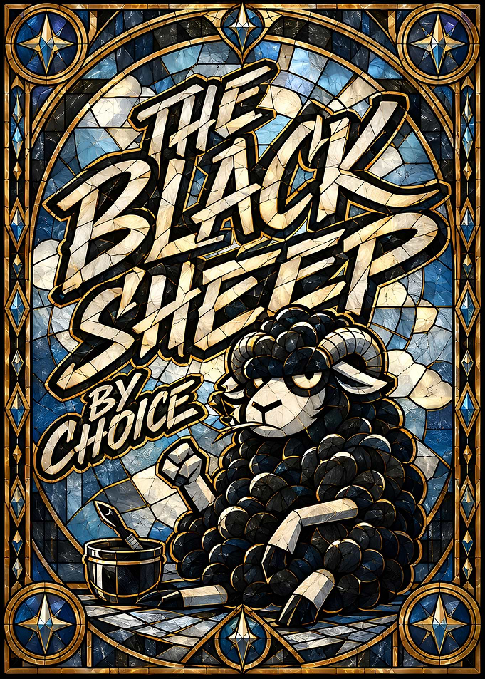 The Black Sheep by Choice Stained Glass Art
