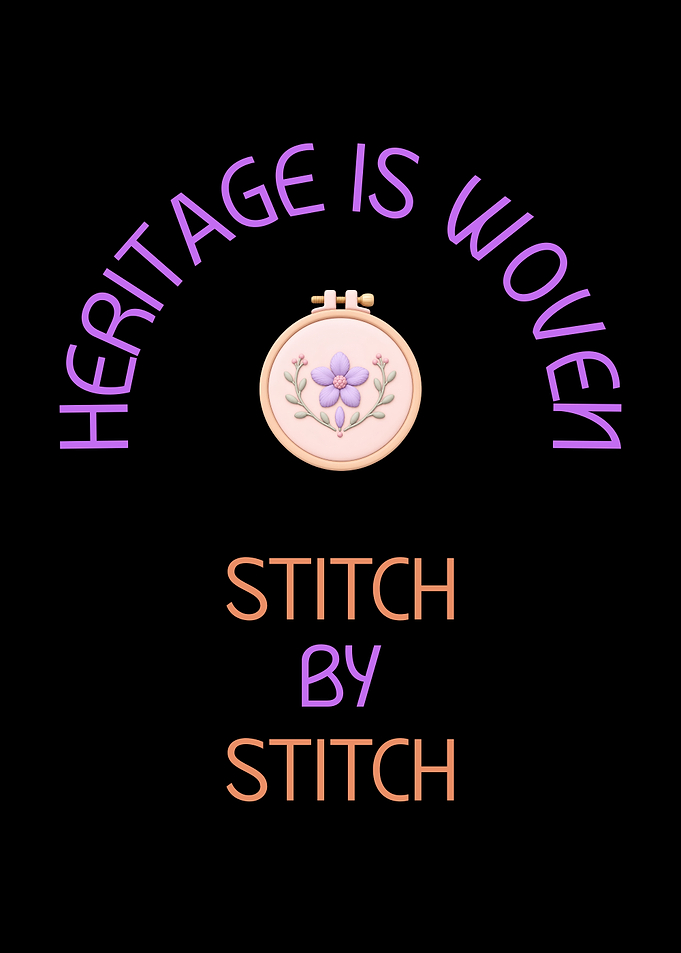 Heritage Is Woven Embroidery Quote