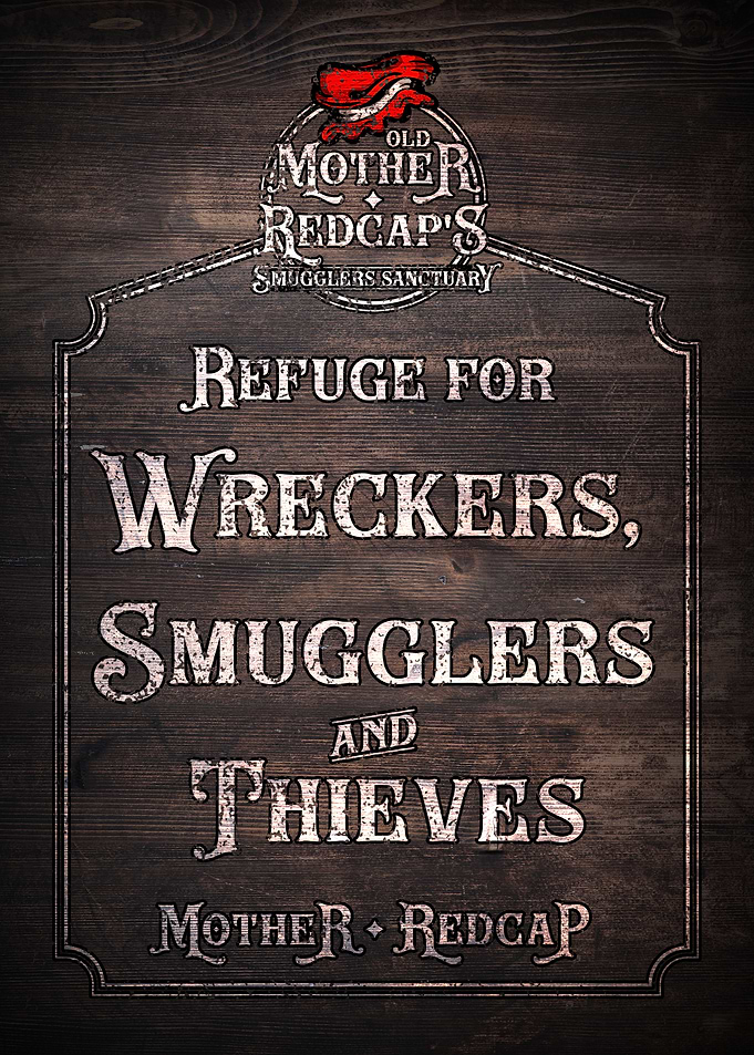 Old Mother Redcap's Smugglers Sanctuary Sign 2