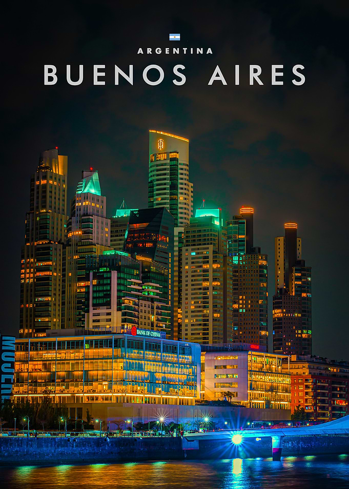Buenos Aires Skyline at Night