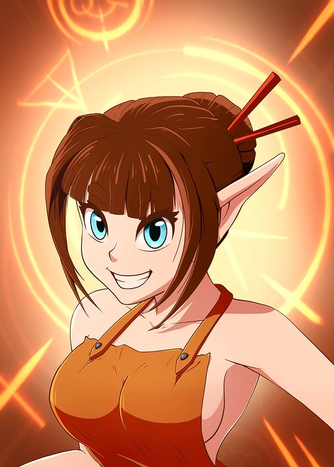 Dani The Blacksmith with Magic Aura