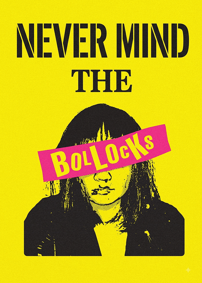 Never Mind the Bollocks Punk Poster