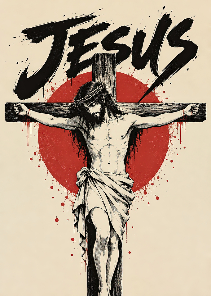 Jesus Christ Crucifixion Artistic Poster