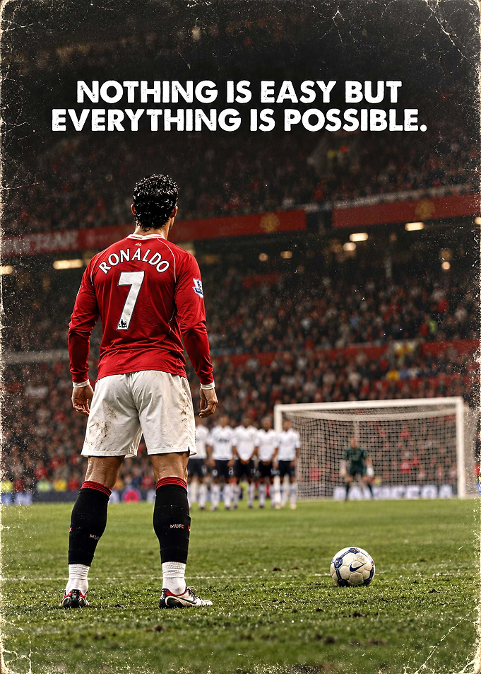 Cristiano Ronaldo Inspirational Football Poster