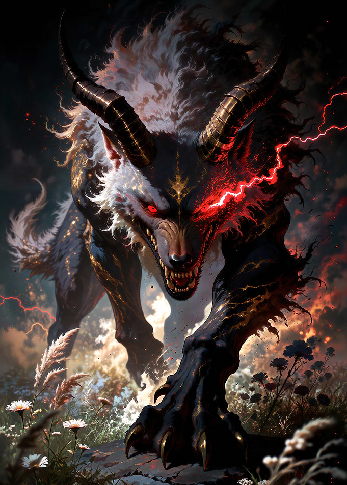 Ferocious Horned Wolf Demon