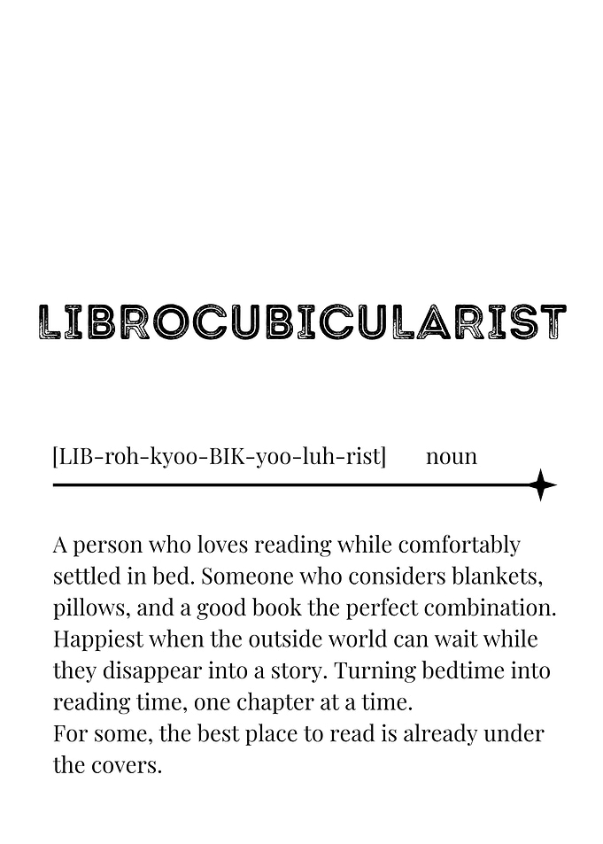 Librocubicularist Definition Poster