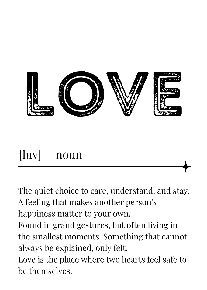 Minimalist Love Definition