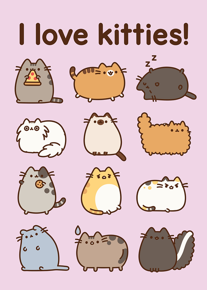 Pusheen I Love Kitties Poster