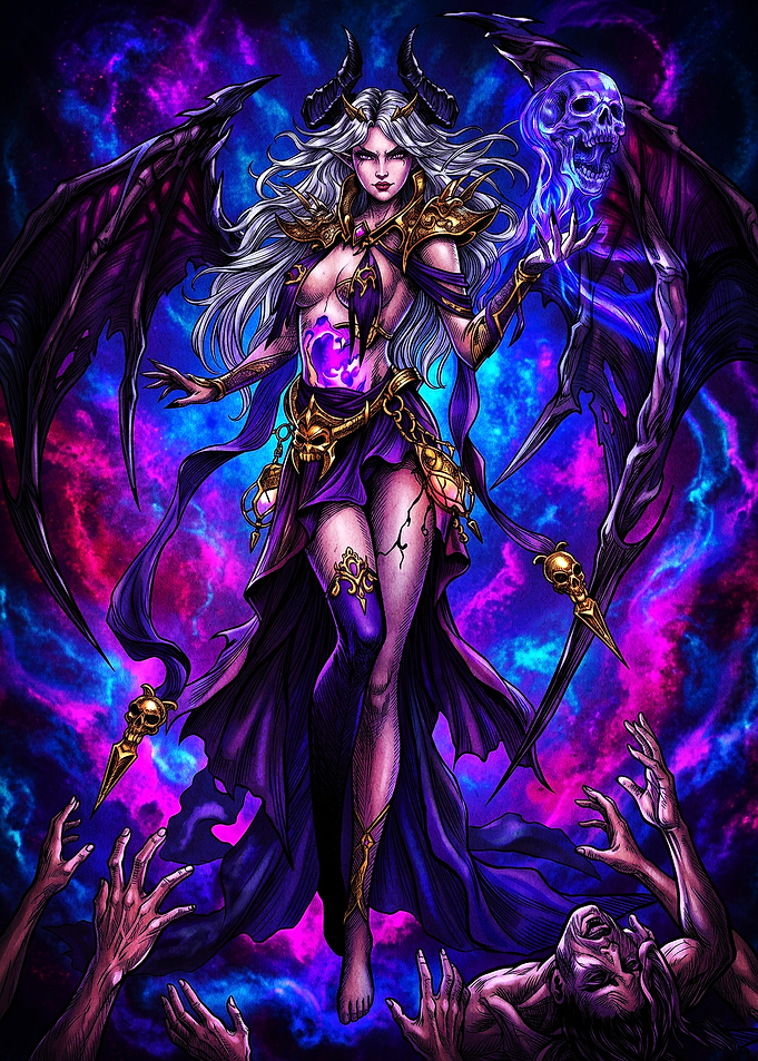 Dark Fantasy Succubus Queen Illustration