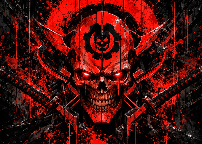 Gears of War Skull Samurai Art