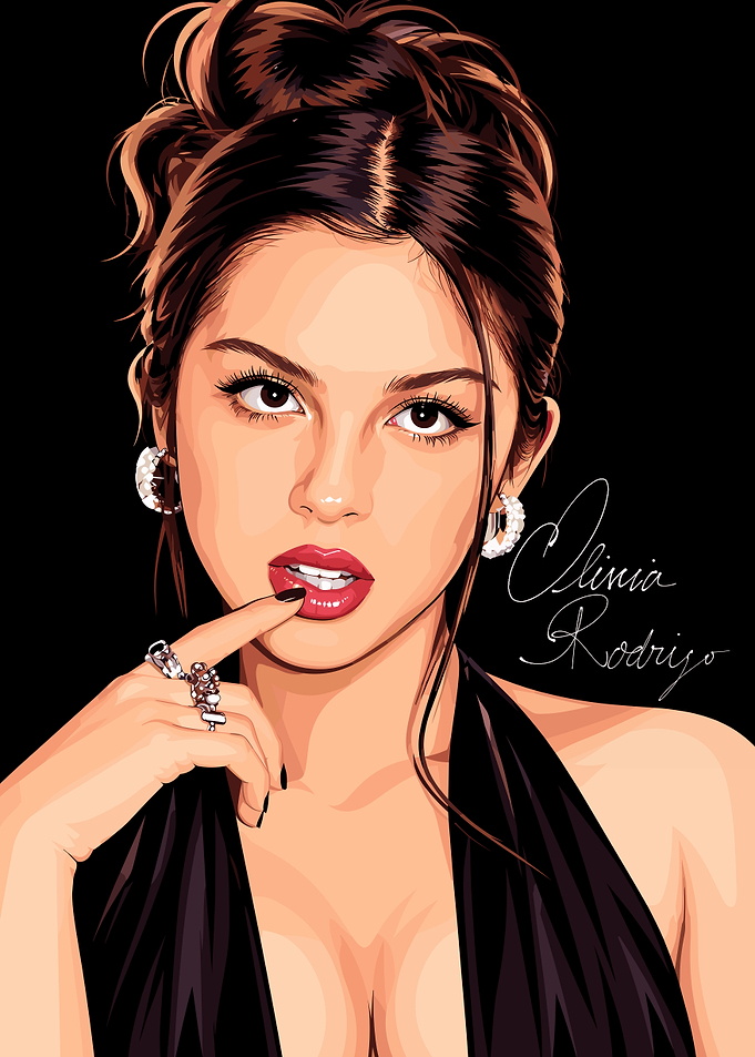 Olivia Rodrigo Digital Portrait Illustration