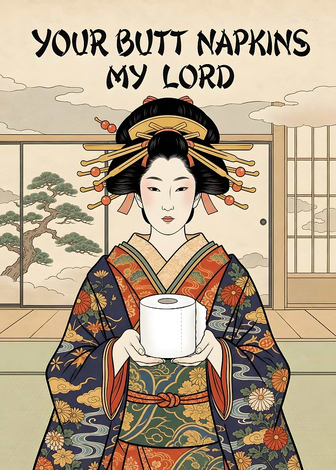 Your Butt Napkins My Lord - Ukiyo-e Beauty