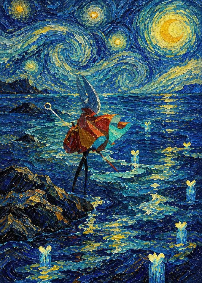Hornet in Starry Night Style