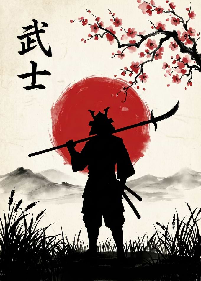 Silhouette Of Solitary Warrior