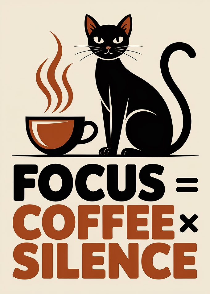 Focus Equals Coffee Times Silence Poster