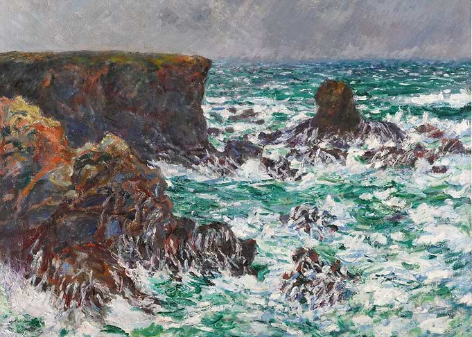 Impressionist Coastal Cliff Painting