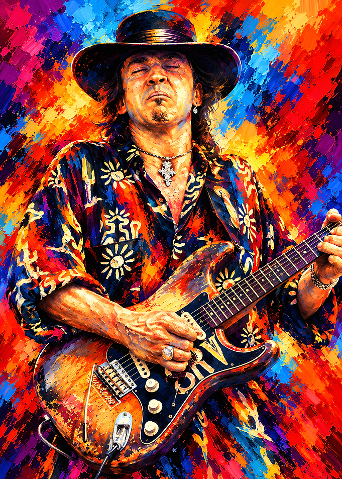 Stevie Ray Vaughan Abstract Portrait