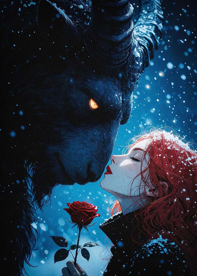 Beauty and Beast Dark Fantasy Art