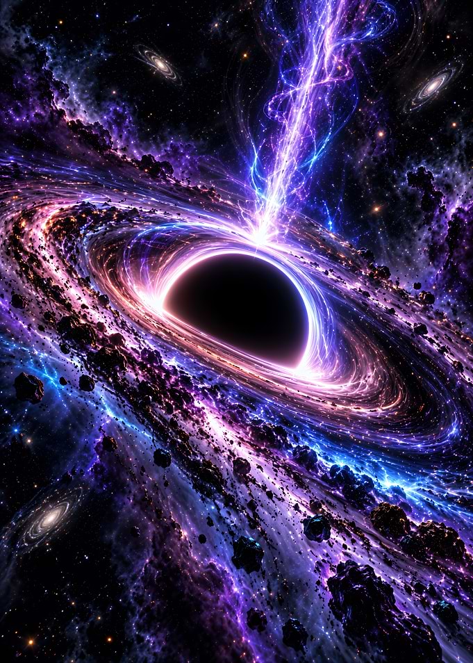 Cosmic Black Hole with Energy Beam