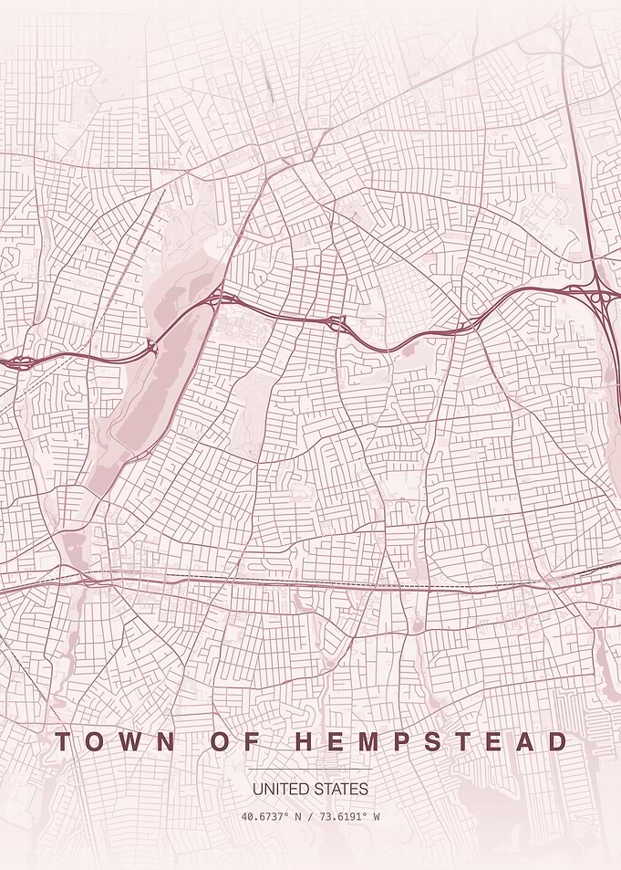 Town of Hempstead Map Poster