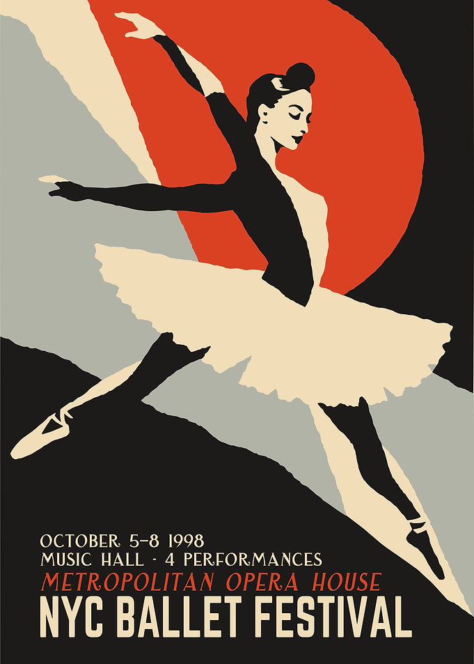 Vintage NYC Ballet Festival Poster