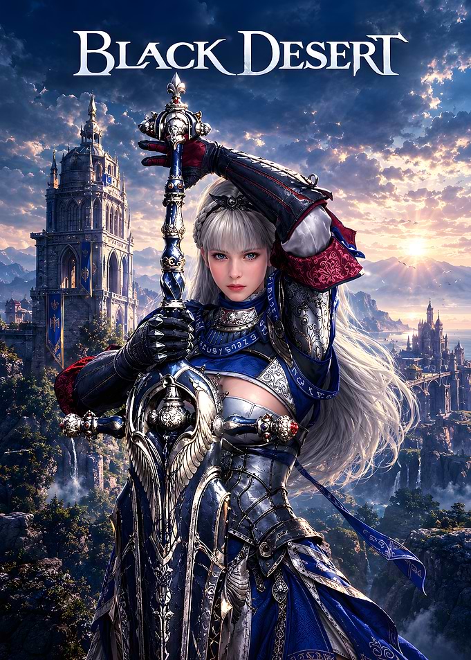 Black Desert Online Warrior Character Poster