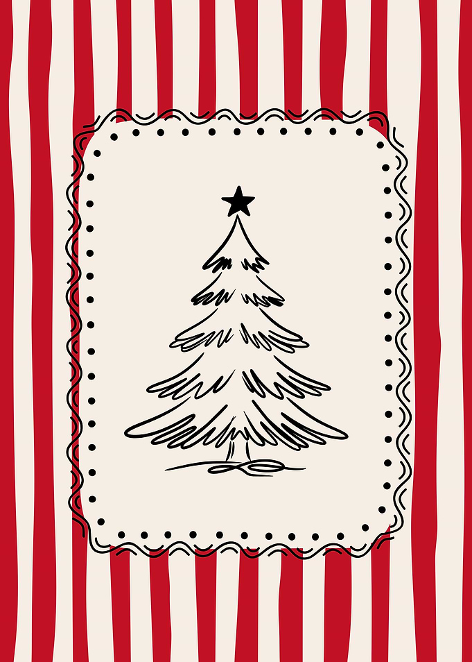 Minimalist Christmas Tree Illustration