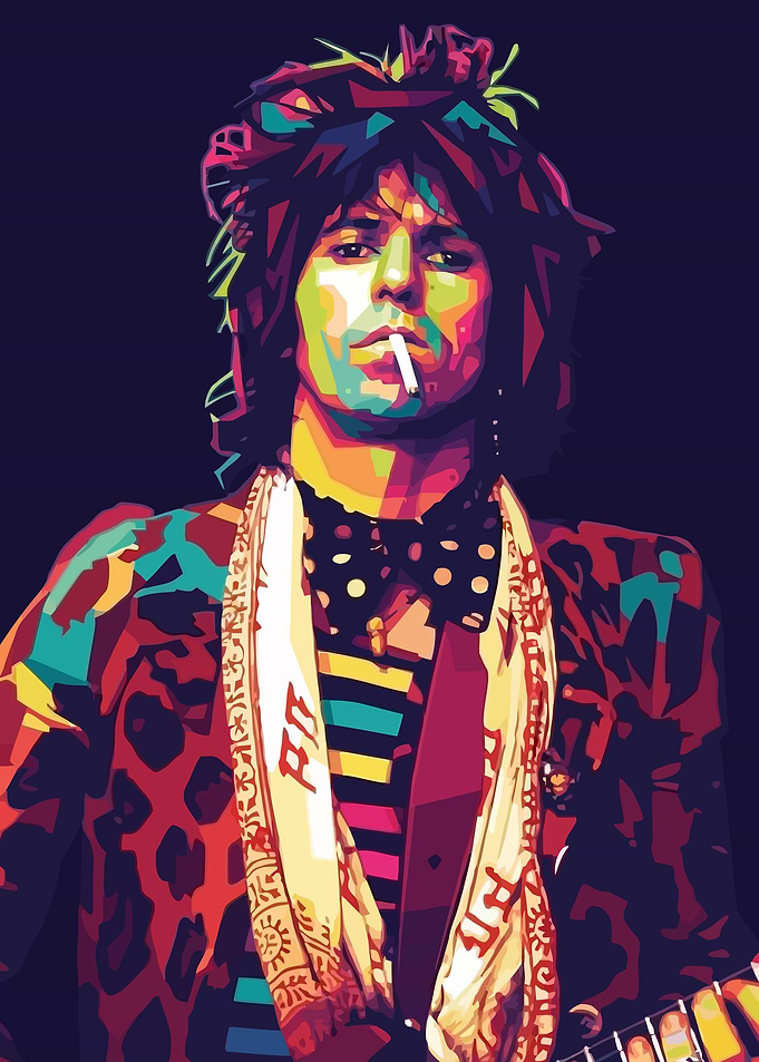 Keith Richards WPAP Pop Art Portrait