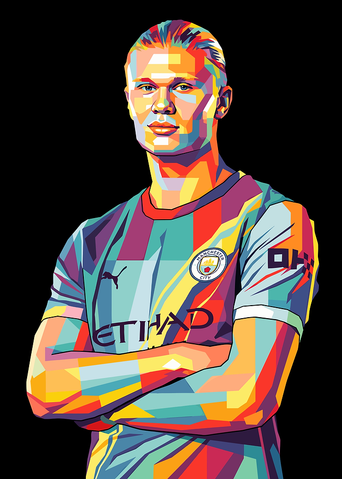 Erling Haaland Pop Art Portrait