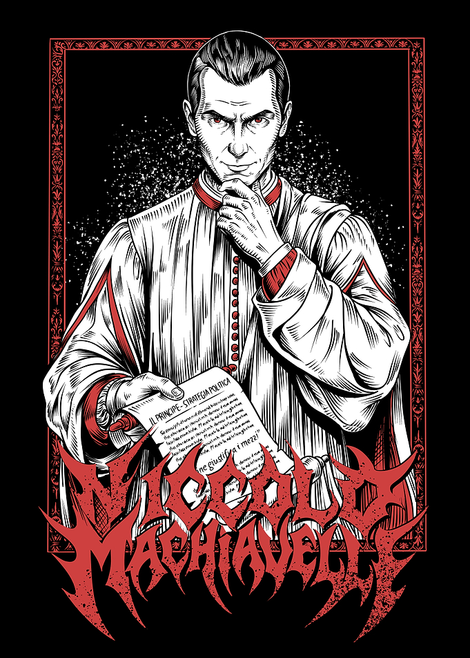 Niccolo Machiavelli Portrait Illustration
