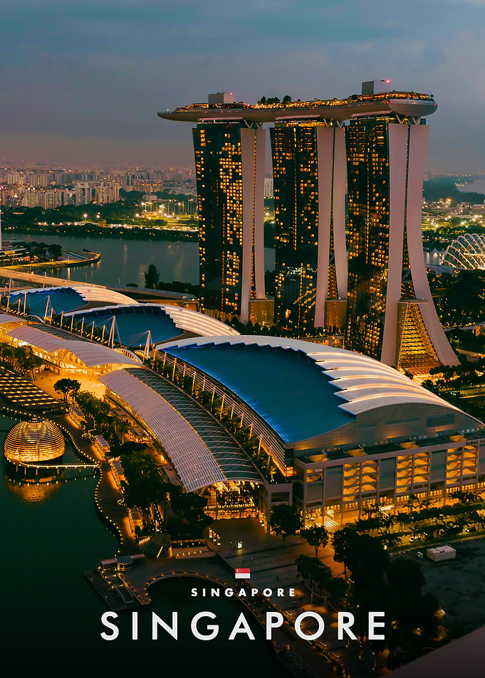 Marina Bay Sands Singapore Night View