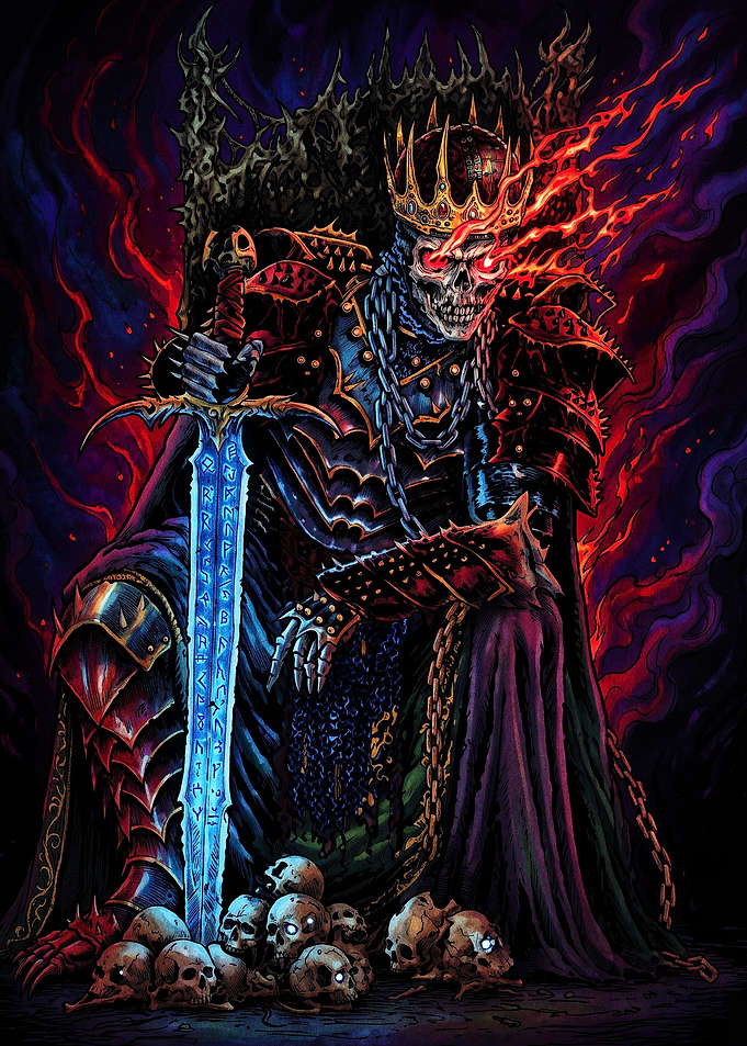Undead Skeleton King on Throne