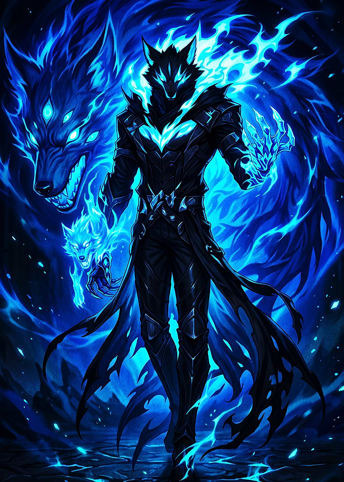 Blue Flame Wolf Warrior