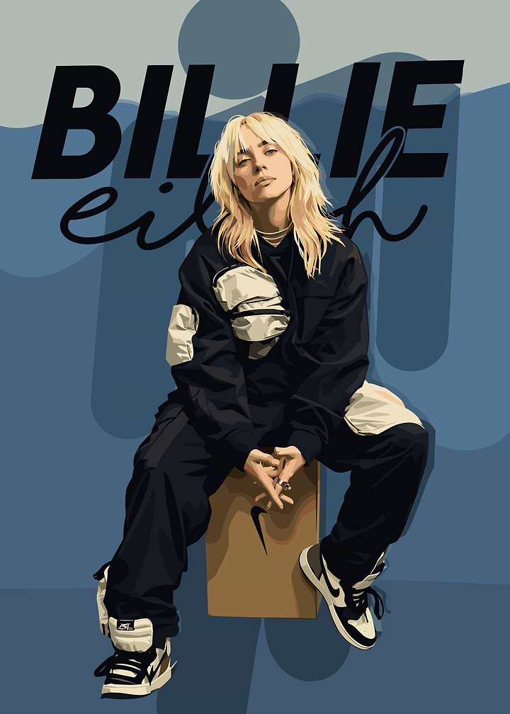 Billie Eilish Digital Portrait Illustration