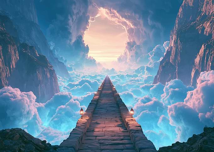 Stone Path to Celestial Gateway
