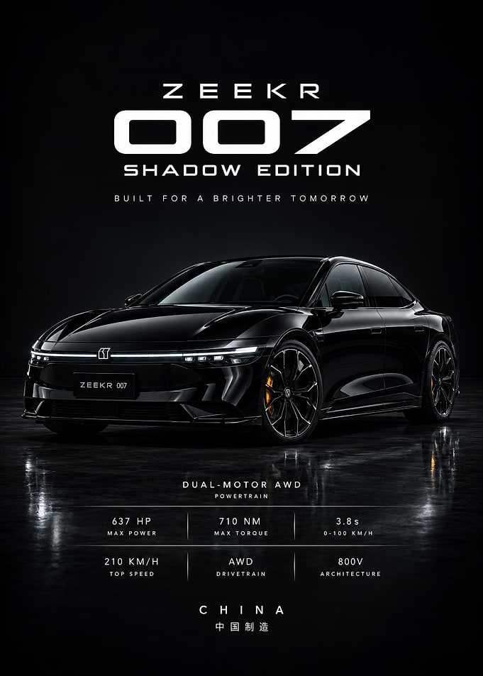 Zeekr 007 Shadow Edition Poster