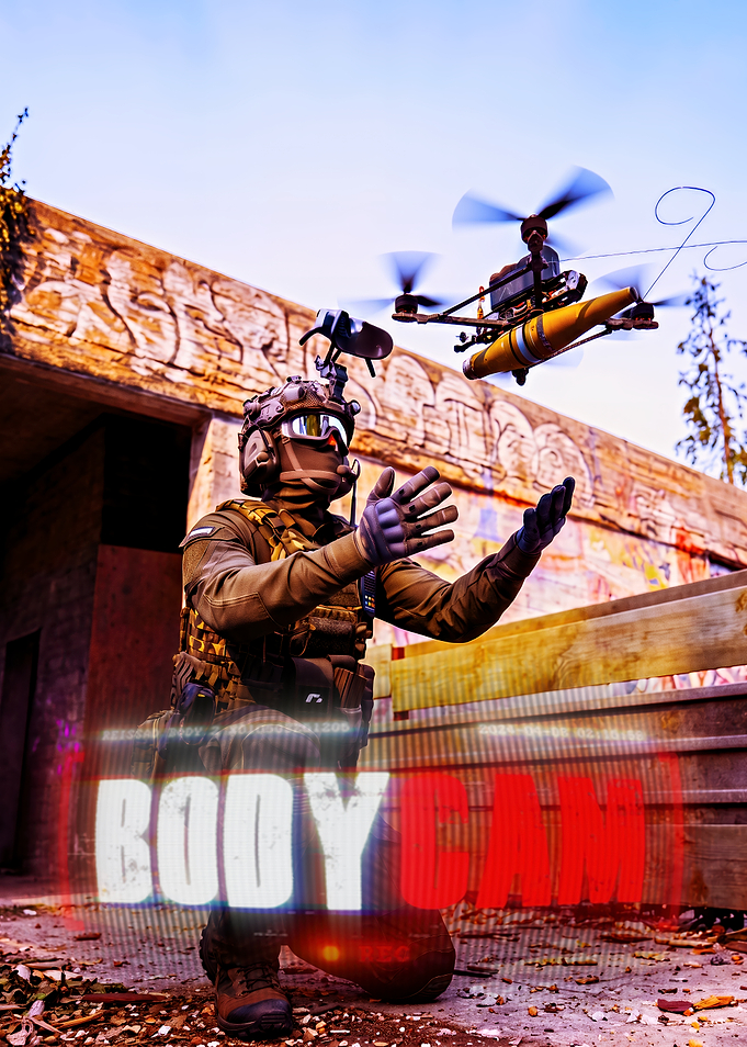 Soldier Operating FPV Kamikaze Drone